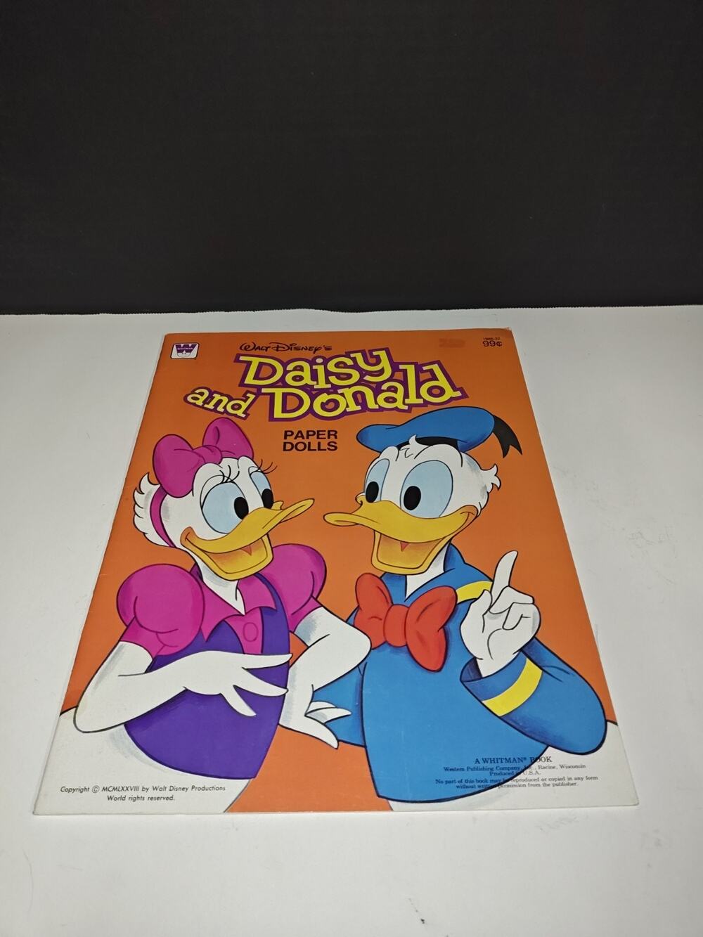 Vintage 1977 Walt Disney Daisy Donald Duck Kids Paper Dolls Book Whitman Uncut